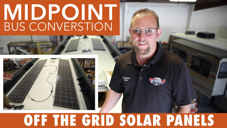 MCI Bus Conversion Remodel RV New Roof Simple RV Solar Setup Off Grid Bus By Leisure Coachworks | Ep2.5