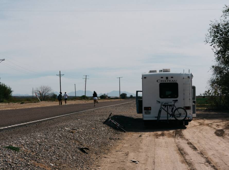 Class C on dirt road
